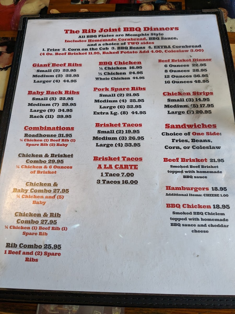 Menu The Rib Joint Roadhouse-1