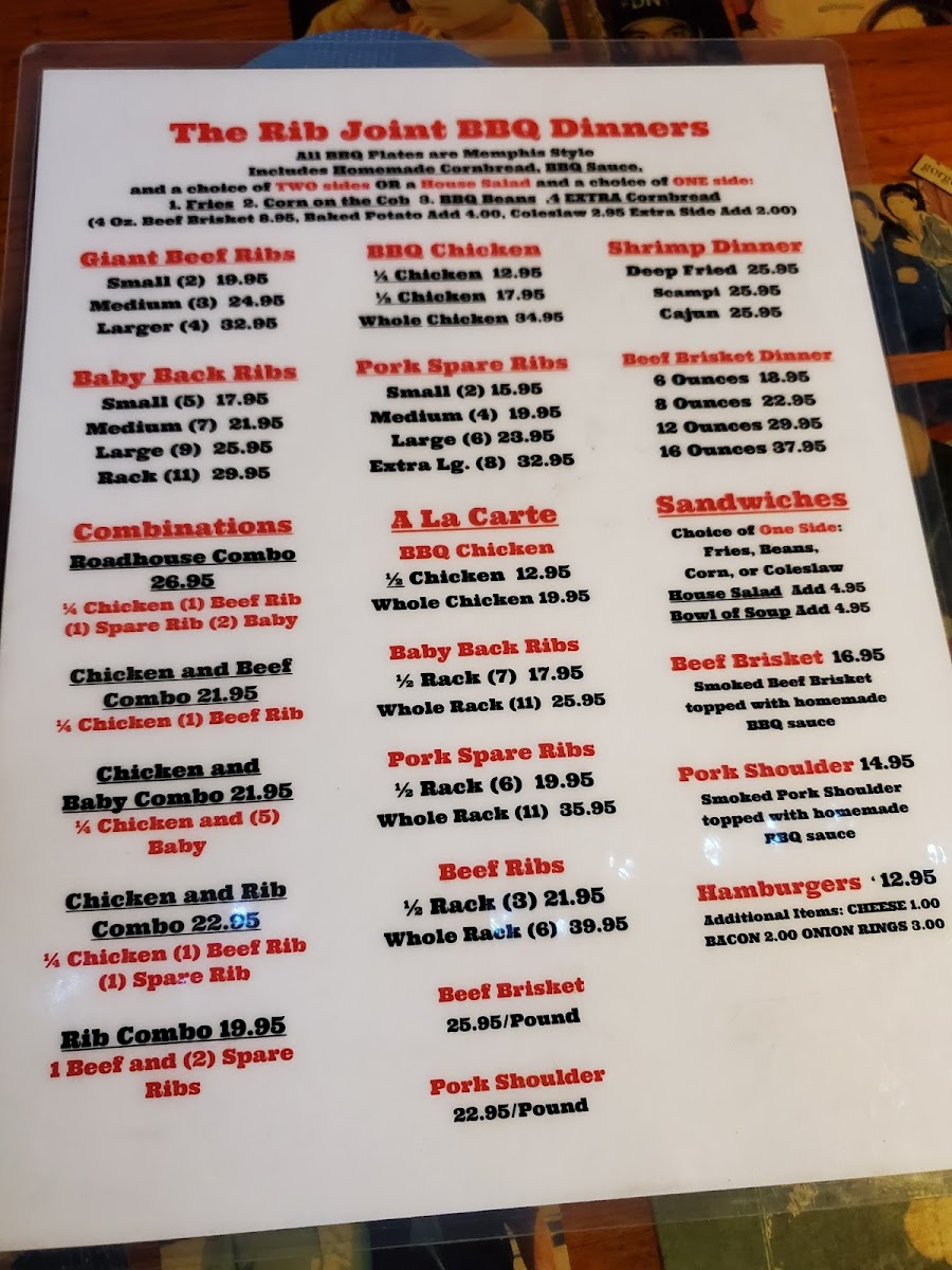 Menu The Rib Joint Roadhouse-7